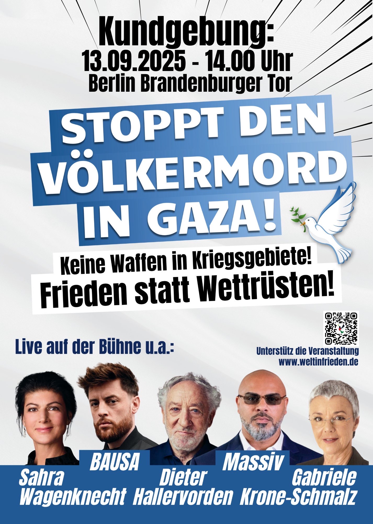 Aufruf zur Kundgebung am 13.09. in Berlin: Stoppt den Völkermord in Gaza!
